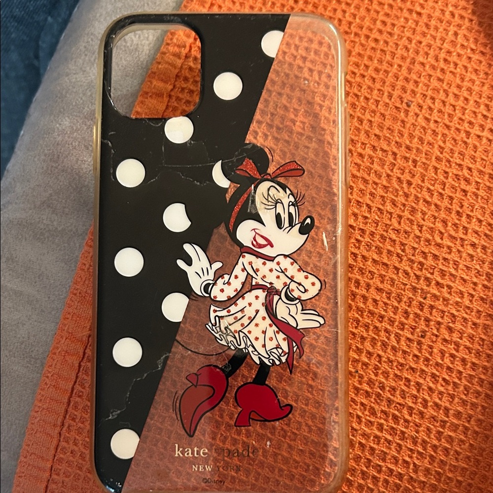 Kate Spade Polka Dot Minnie Mouse iPhone Case - Black and White